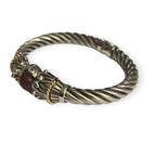 Vintage Silver Cable Bangle Bracelet