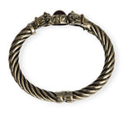 Vintage Silver Cable Bangle Bracelet