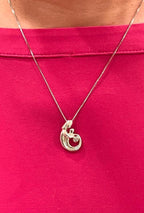 Mother's Embrace | Silver and Opal Necklace