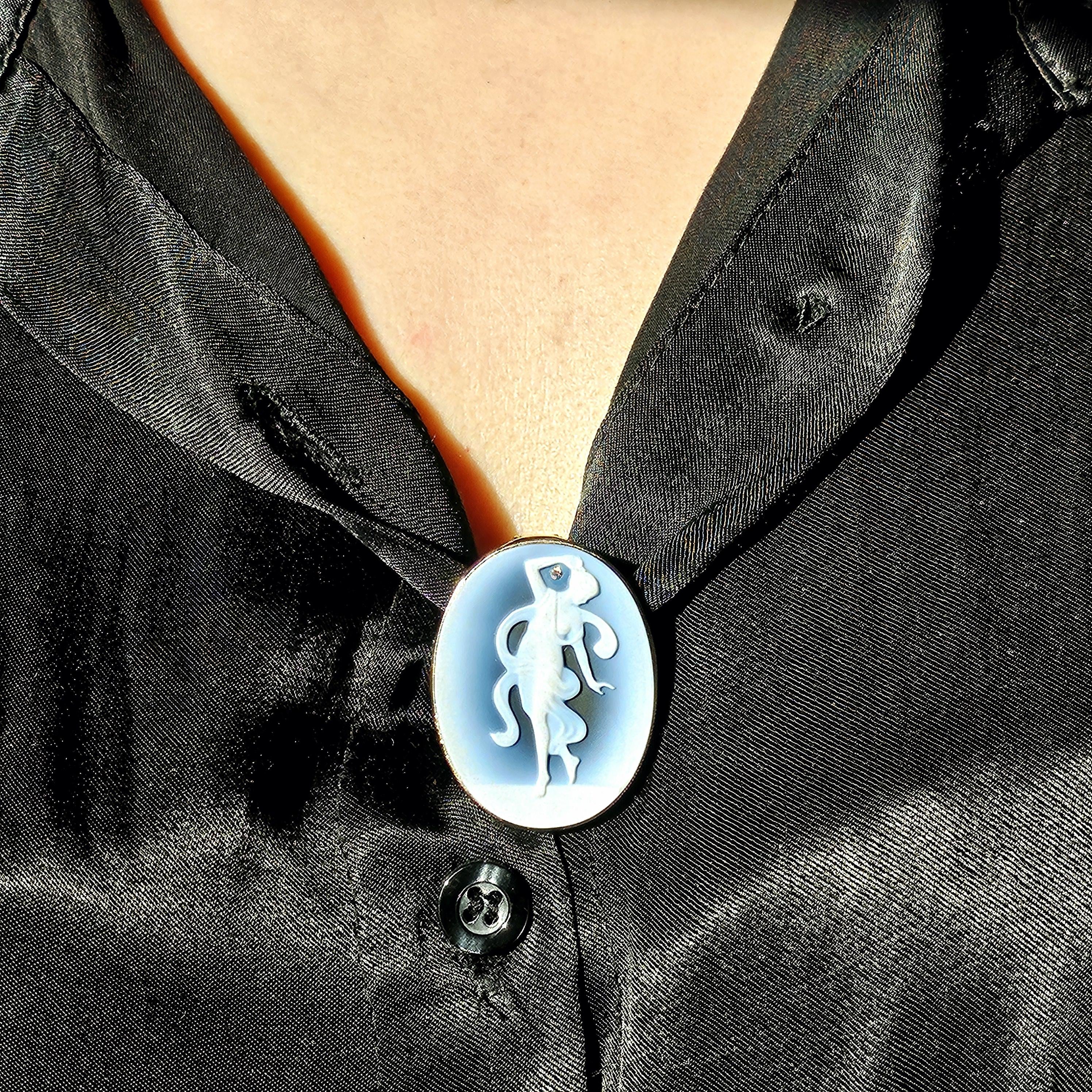 Dancing In The Wind | Large 14kt Gold 14kt Gold Brooch Pendant