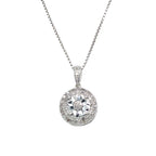 Diamonds and Silver with a Special Miracle Setting Necklace
