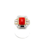 Vintage 18k Gold & Sterling Silver Gemsotne Ring