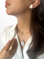 Mother and Child | Large Red Agate 14kt Gold Brooch Pendant