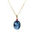 Wings of Love | 10 kt Gold and Birthstone Pendant