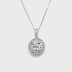 Diamonds and Silver with a Special Miracle Setting Necklace