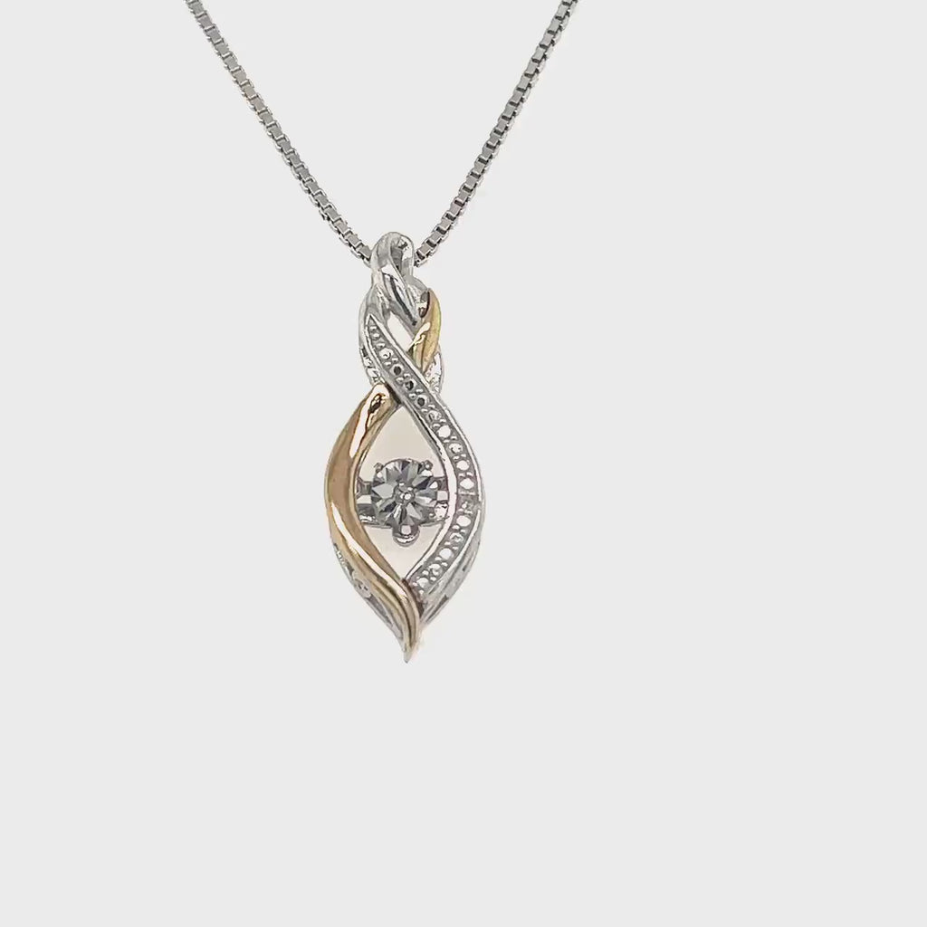 Rocking Diamond Gold and Silver Necklace