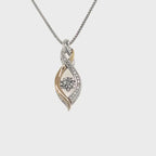Rocking Diamond Gold and Silver Necklace