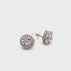 Diamonds and Silver with a Special Miracle Setting Earring