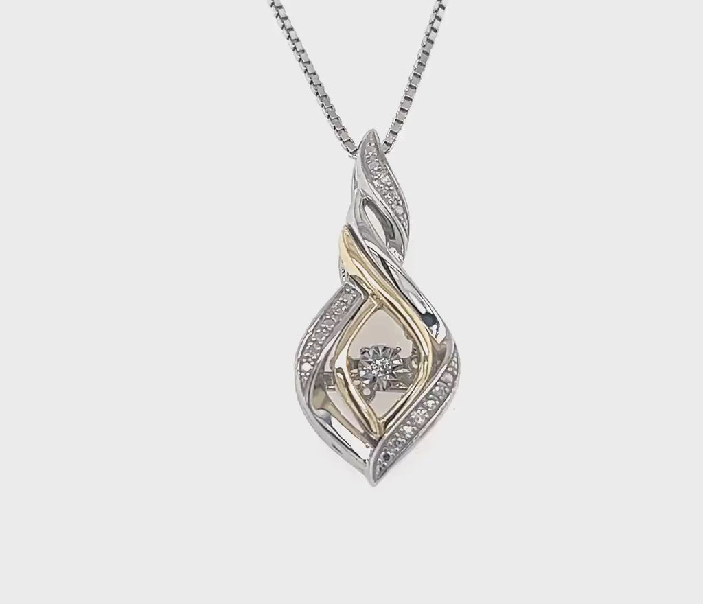 Rocking Diamond Gold and Silver Infinity Necklace