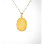 Diamond Accent 18K Gold Plated "Angel Holding Baby" Blue Agate Cameo Pendant