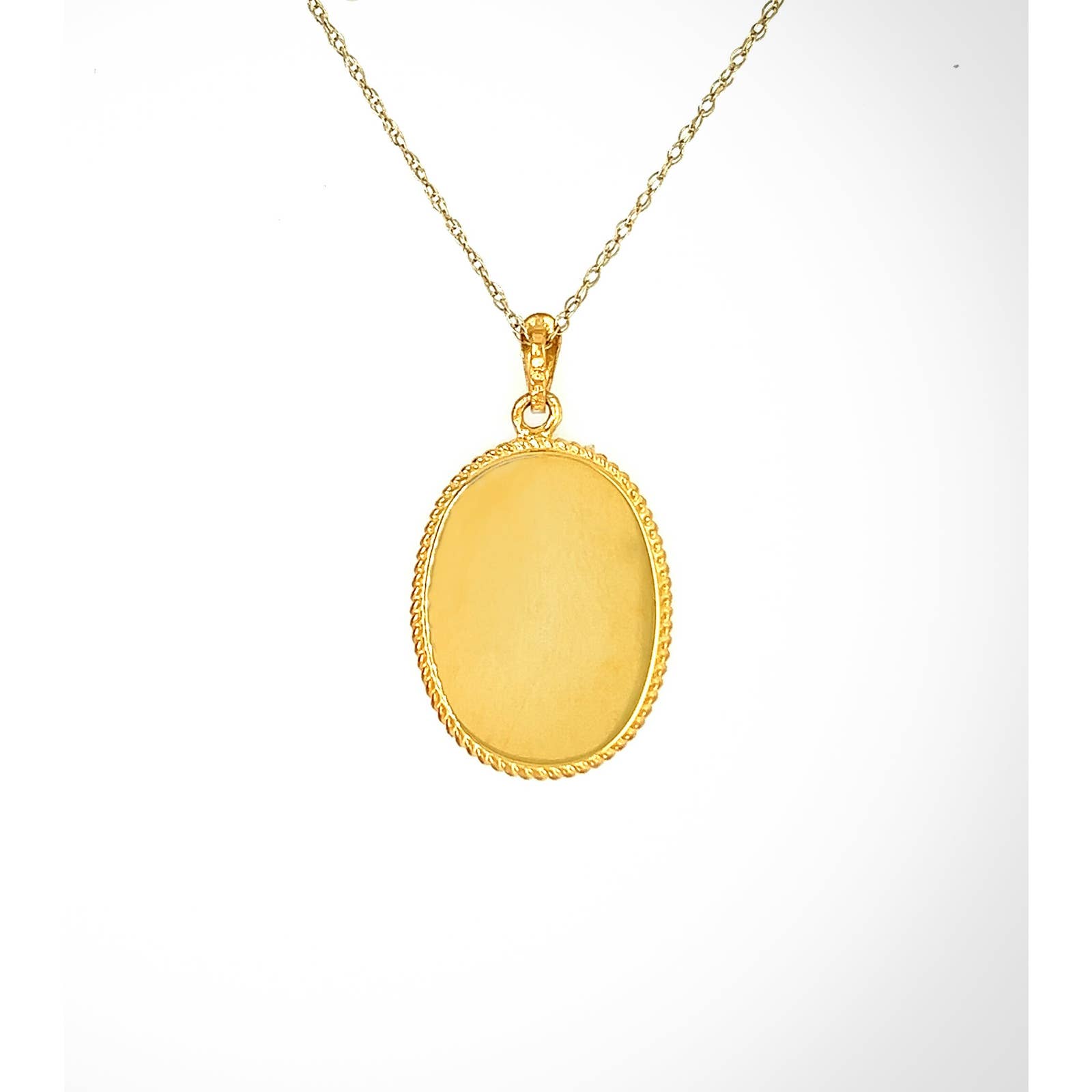 Diamond Accent 18K Gold Plated "Angel Holding Baby" Blue Agate Cameo Pendant