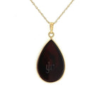 Swan | 14kt Gold Teardrop Shape Pendant