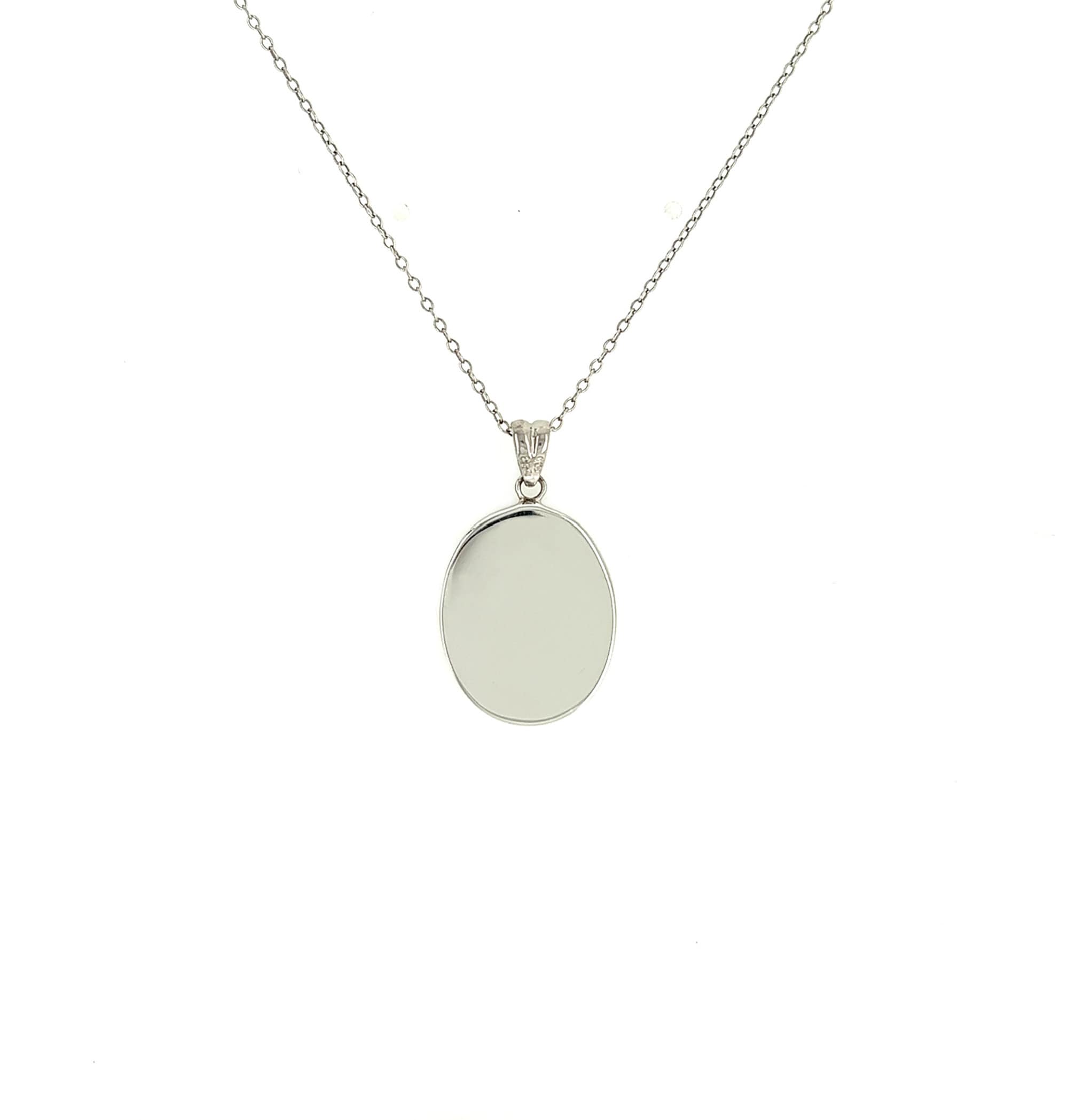 Sterling Silver 'Mother Holding Baby' Blue Agate Cameo Pendant