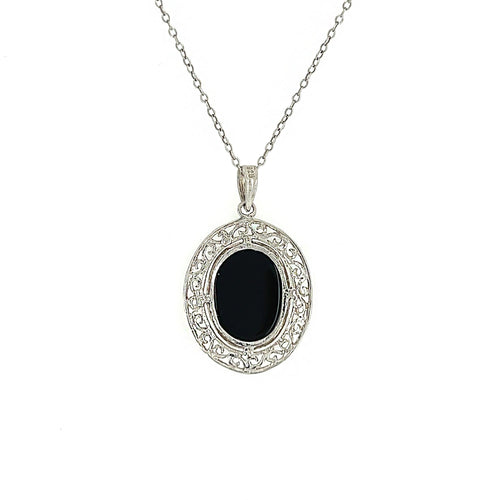 Angel | Sterling Silver, Filigree Frame Pendant
