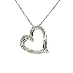 Open Heart | Sterling Silver and Diamonds Necklace