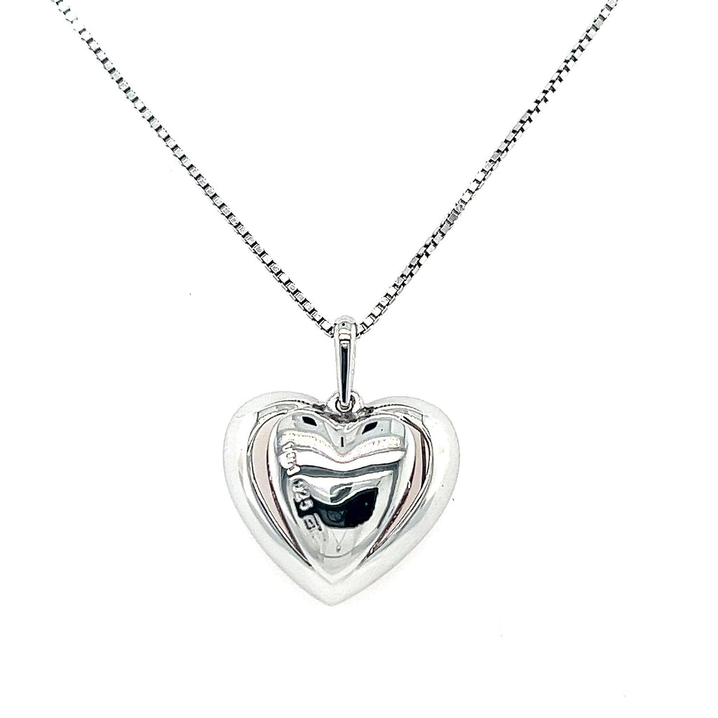 Two-Tone Heart Pendant with 'Rocking Amethyst' and Sapphire