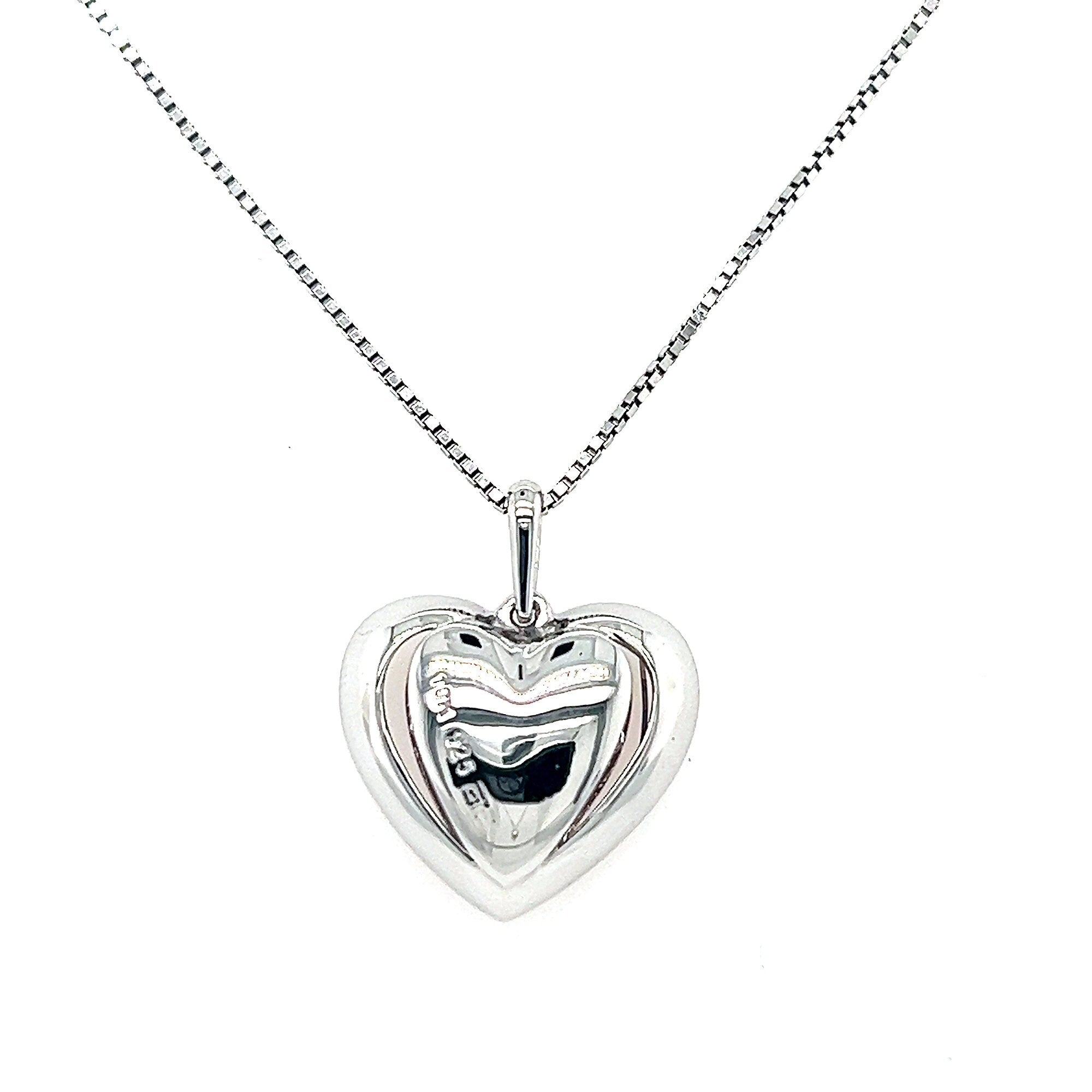 Two-Tone Heart Pendant with 'Rocking Amethyst' and Sapphire