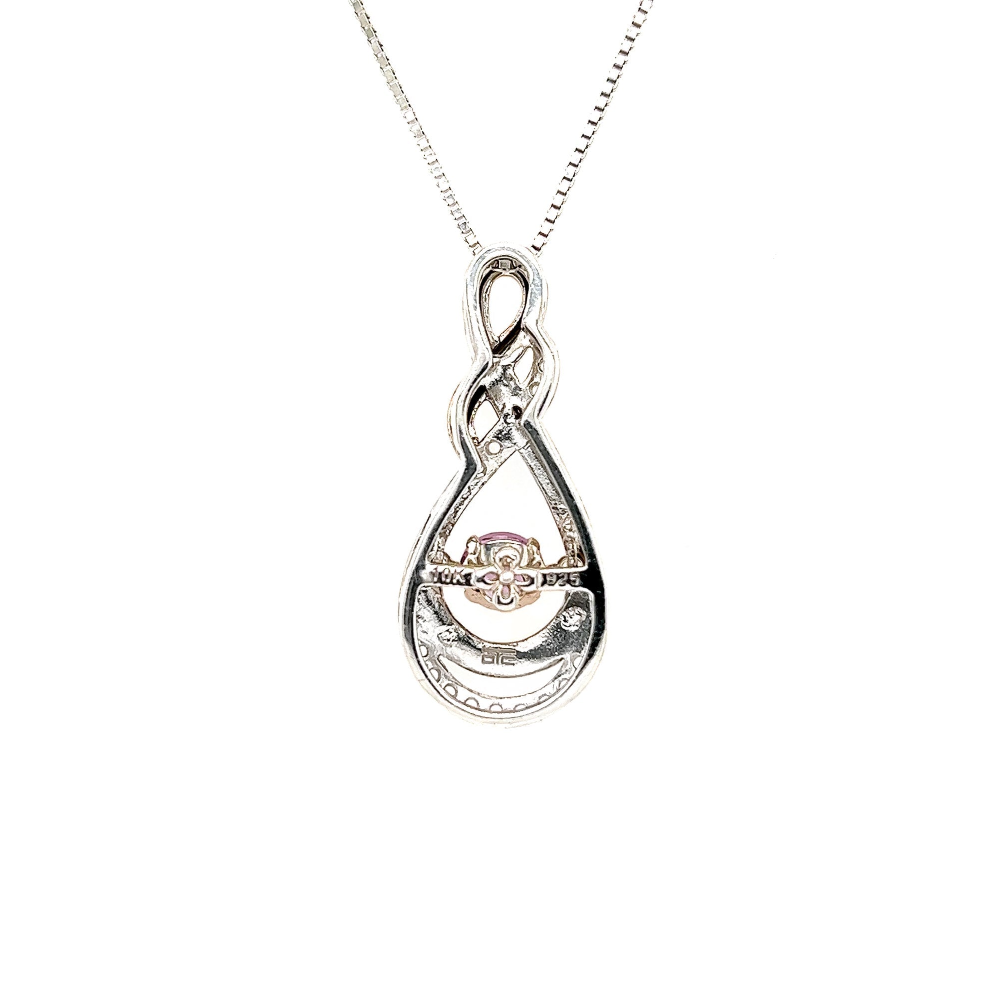 'Rocking Amethyst' And White Sapphire Infinity Pendant