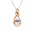 Rocking Amethyst, White Sapphire Details Infinity Necklace