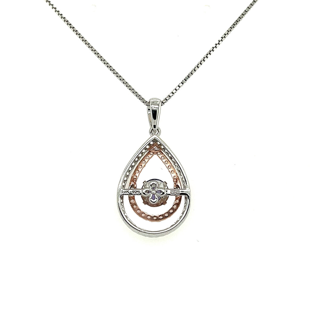 'Rocking Tanzanite' and White Topaz Necklace