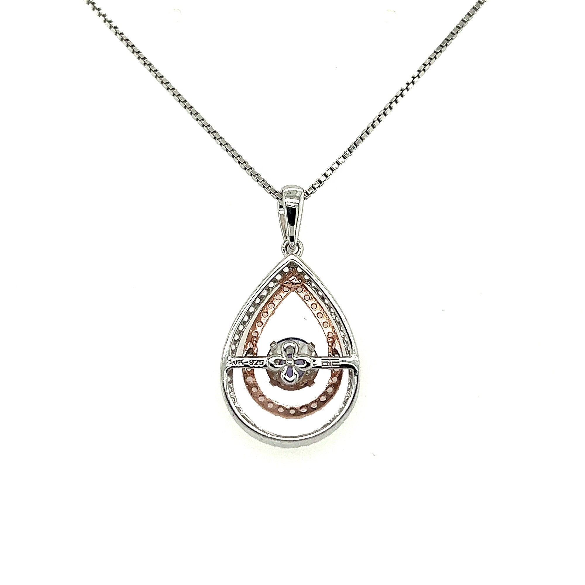 'Rocking Tanzanite' and White Topaz Necklace