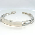 Men's Sterling Silver Figaro 3+1 ID Bracelet 8"