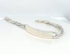 Sterling Silver Figaro 3+1 ID 8" Bracelet